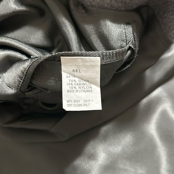 OSCAR DE LA RENTA 44L Gray Pure Wool Cashmere Blend Blazer Jacket Sport Coat - Picture 11 of 16